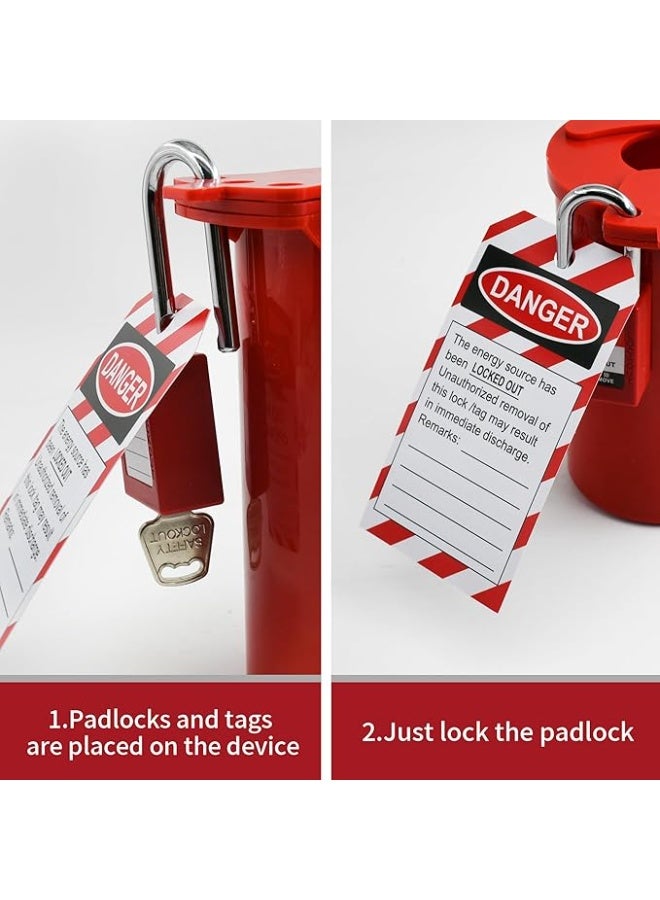 50-Piece "Do Not Operate" Lockout Tags with 50 Zip Ties – OSHA Compliant for Out-of-Service Machinery Maintenance - Image 3